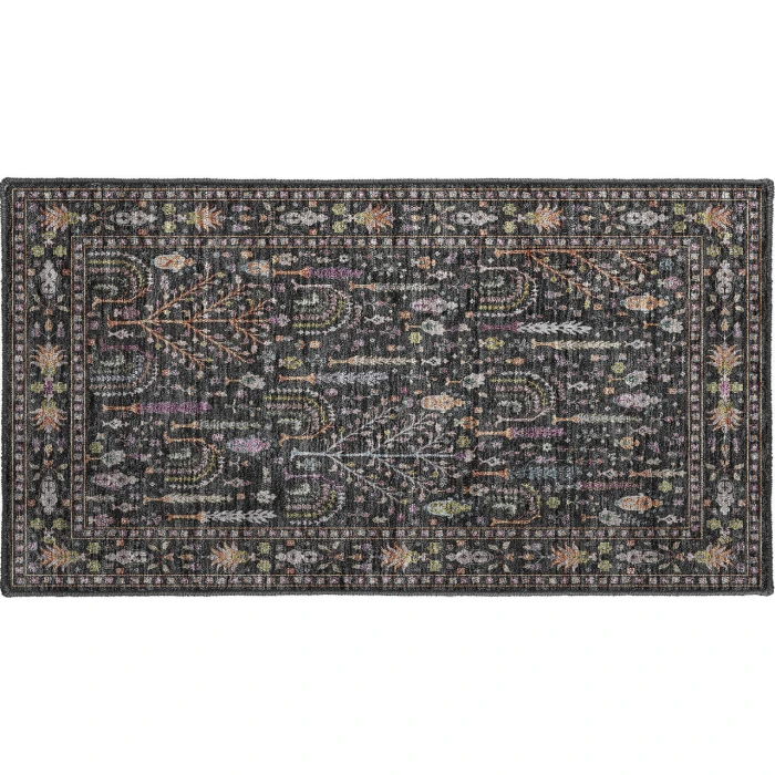 Dalyn Luxury Washable Hatay HY5 Black 1'8" x 2'6" Rug