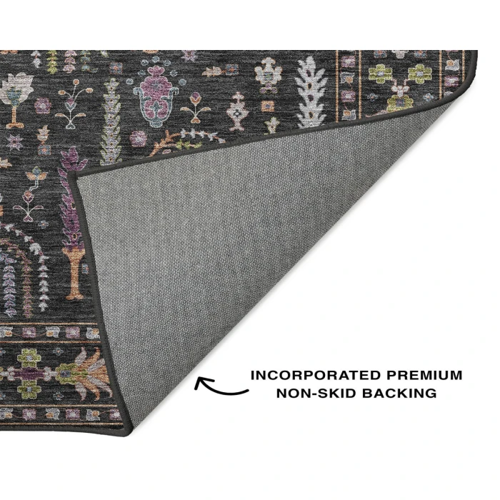 Dalyn Luxury Washable Hatay HY5 Black 9' x 12' Rug