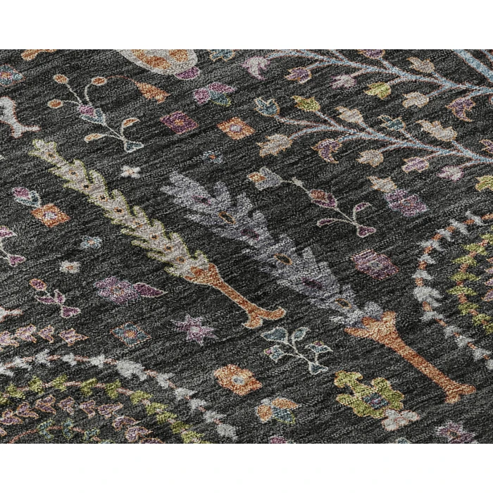 Dalyn Luxury Washable Hatay HY5 Black 9' x 12' Rug