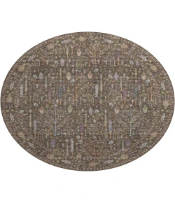 Dalyn Luxury Washable Hatay HY5 Brown 8' x 8' Round Rug