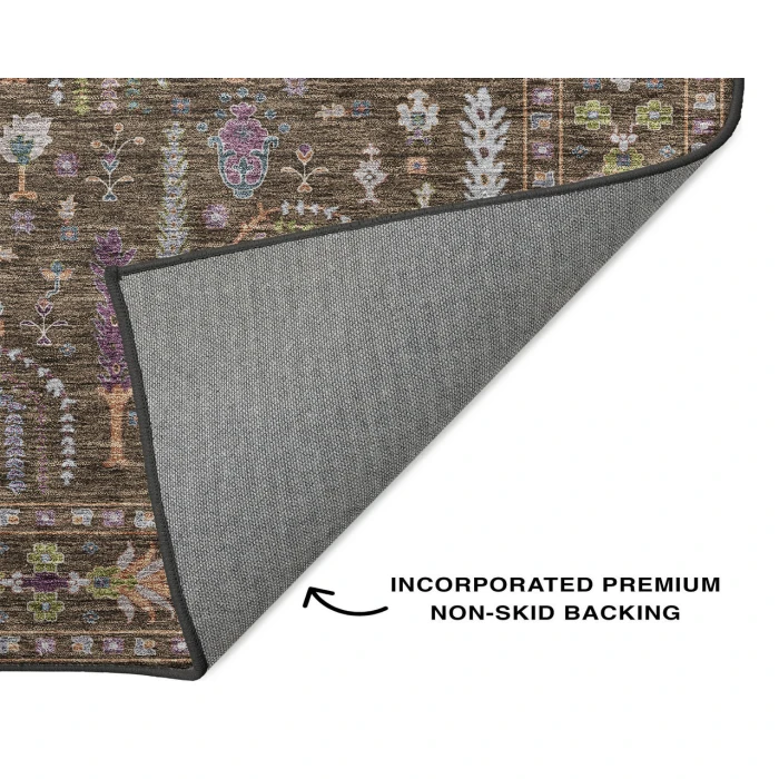 Dalyn Luxury Washable Hatay HY5 Brown 1'8" x 2'6" Rug
