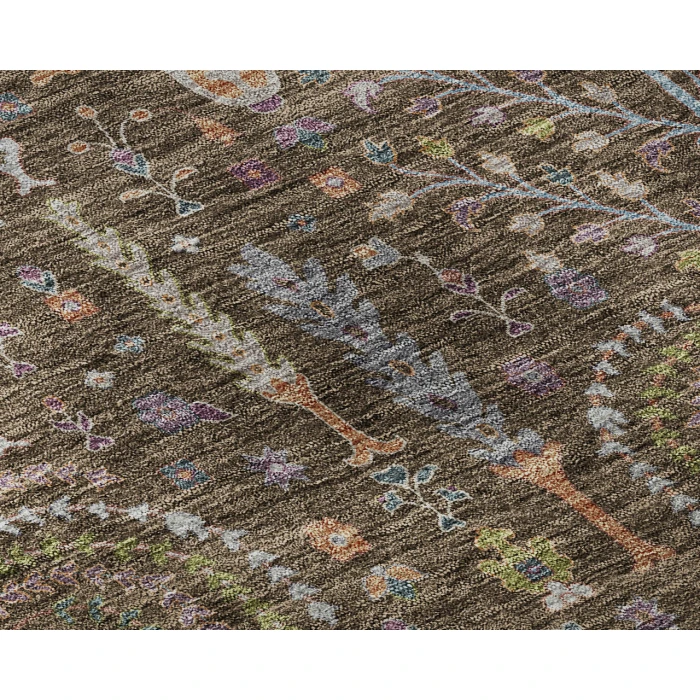 Dalyn Luxury Washable Hatay HY5 Brown 1'8" x 2'6" Rug