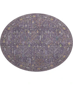 Dalyn Luxury Washable Hatay HY5 Eggplant 8' x 8' Round Rug