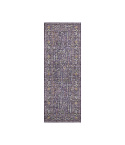 Dalyn Luxury Washable Hatay HY5 Eggplant 2'3" x 7'6" Runner Rug