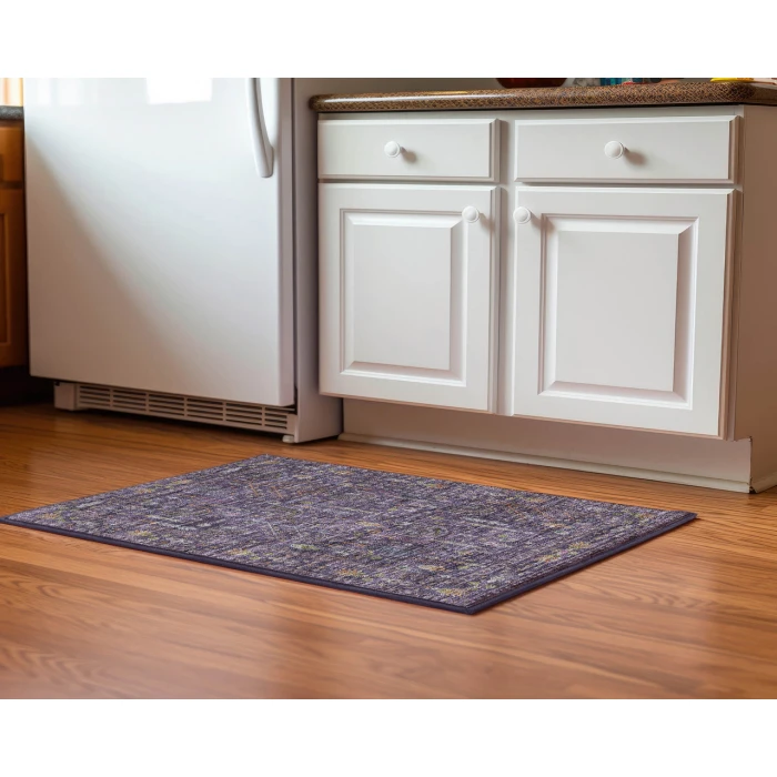 Dalyn Luxury Washable Hatay HY5 Eggplant 1'8" x 2'6" Rug
