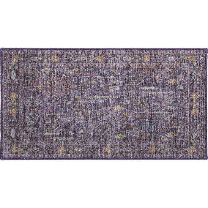 Dalyn Luxury Washable Hatay HY5 Eggplant 1'8" x 2'6" Rug