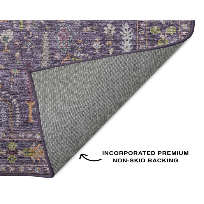 Dalyn Luxury Washable Hatay HY5 Eggplant 9' x 12' Rug