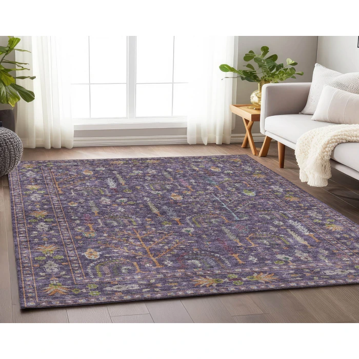 Dalyn Luxury Washable Hatay HY5 Eggplant 9' x 12' Rug