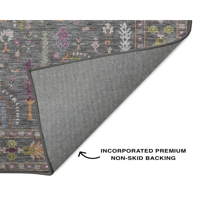 Dalyn Luxury Washable Hatay HY5 Gray 10' x 14' Rug