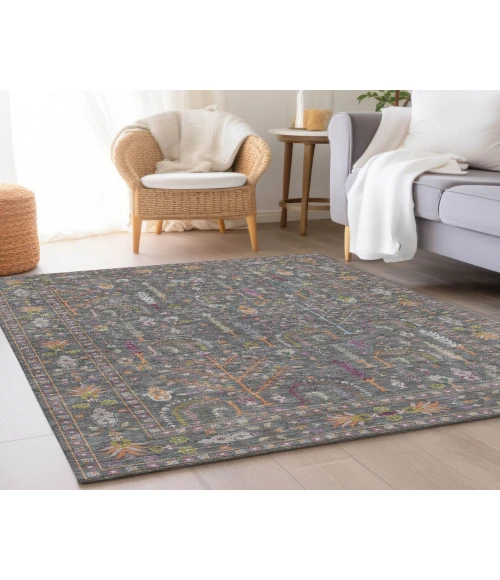 Dalyn Luxury Washable Hatay HY5 Gray 3' x 5' Rug