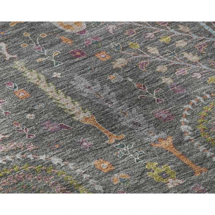 Dalyn Luxury Washable Hatay HY5 Gray 10' x 14' Rug