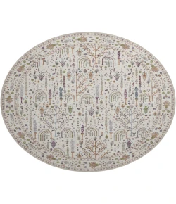 Dalyn Luxury Washable Hatay HY5 Ivory 8' x 8' Round Rug