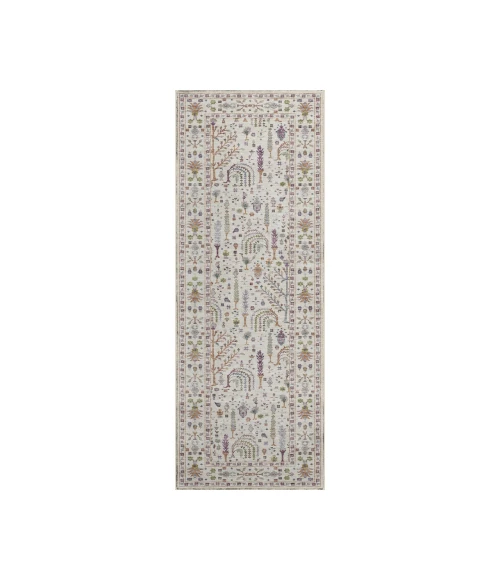 Dalyn Luxury Washable Hatay HY5 Ivory 2'3" x 7'6" Runner Rug