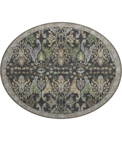 Dalyn Luxury Washable Hatay HY6 Black 8' x 8' Round Rug