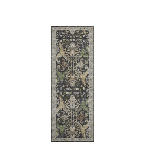 Dalyn Luxury Washable Hatay HY6 Black 2'3" x 7'6" Runner Rug