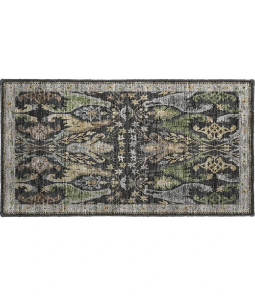 Dalyn Luxury Washable Hatay HY6 Black 1'8" x 2'6" Rug