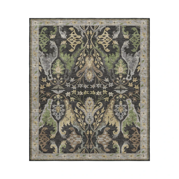 Dalyn Luxury Washable Hatay HY6 Black 5' x 7'6" Rug