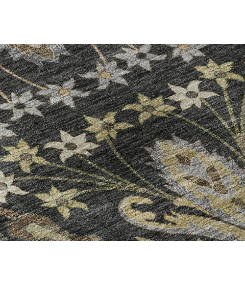 Dalyn Luxury Washable Hatay HY6 Black 1'8" x 2'6" Rug