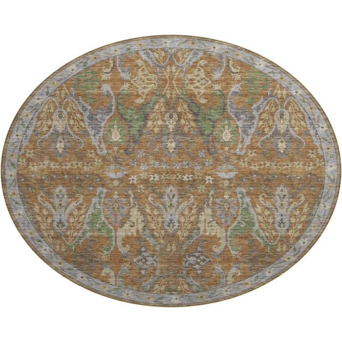 Dalyn Luxury Washable Hatay HY6 Copper 8' x 8' Round Rug