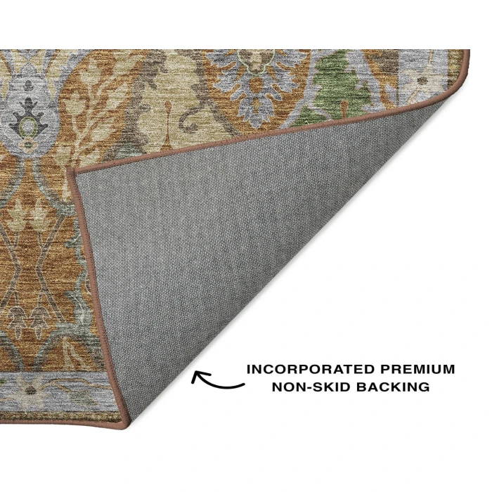 Dalyn Luxury Washable Hatay HY6 Copper 2'3" x 7'6" Runner Rug