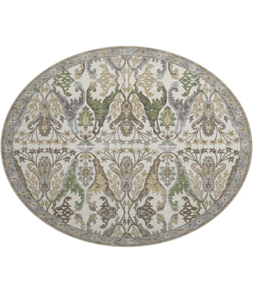 Dalyn Luxury Washable Hatay HY6 Ivory 8' x 8' Round Rug