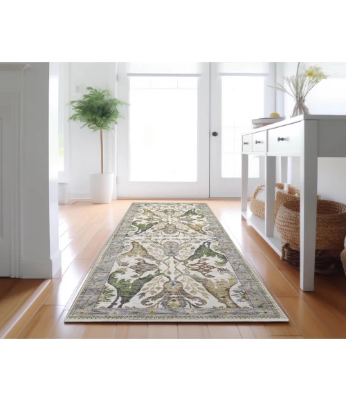 Dalyn Luxury Washable Hatay HY6 Ivory 2'3" x 7'6" Runner Rug