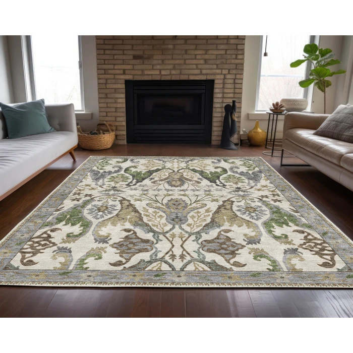 Dalyn Luxury Washable Hatay HY6 Ivory 3' x 5' Rug