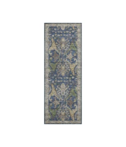 Dalyn Luxury Washable Hatay HY6 Navy 2'3" x 7'6" Runner Rug