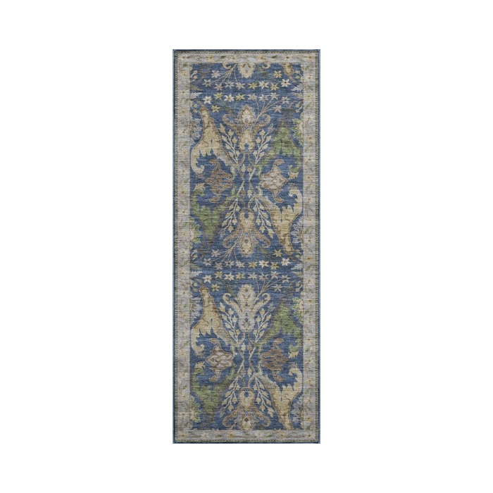 Dalyn Luxury Washable Hatay HY6 Navy 2'3" x 7'6" Runner Rug
