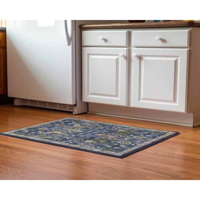 Dalyn Luxury Washable Hatay HY6 Navy 1'8" x 2'6" Rug