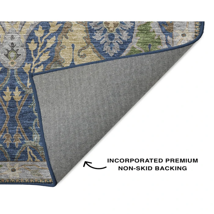 Dalyn Luxury Washable Hatay HY6 Navy 2'3" x 7'6" Runner Rug