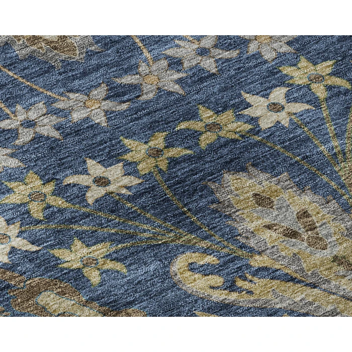 Dalyn Luxury Washable Hatay HY6 Navy 2'3" x 7'6" Runner Rug