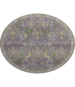 Dalyn Luxury Washable Hatay HY6 Purple 8' x 8' Round Rug