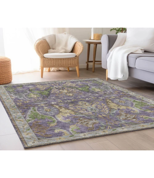 Dalyn Luxury Washable Hatay HY6 Purple 5' x 7'6" Rug