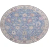 Dalyn Luxury Washable Hatay HY7 Blue 8' x 8' Round Rug