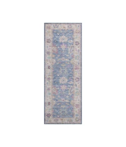 Dalyn Luxury Washable Hatay HY7 Blue 2'3" x 7'6" Runner Rug