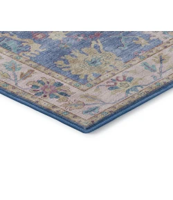 Dalyn Luxury Washable Hatay HY7 Blue 2'3" x 7'6" Runner Rug