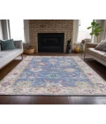 Dalyn Luxury Washable Hatay HY7 Blue 10' x 14' Rug