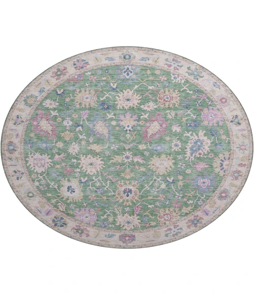 Dalyn Luxury Washable Hatay HY7 Lime 8' x 8' Round Rug