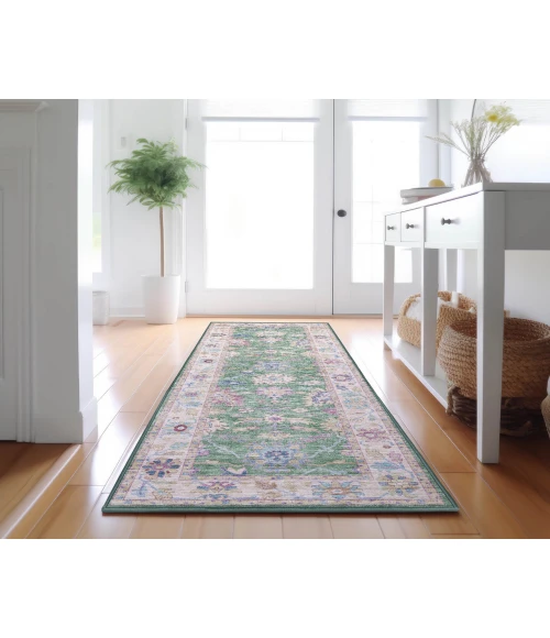 Dalyn Luxury Washable Hatay HY7 Lime 2'3" x 7'6" Runner Rug