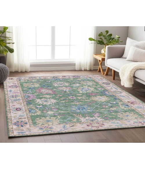 Dalyn Luxury Washable Hatay HY7 Lime 9' x 12' Rug