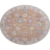 Dalyn Luxury Washable Hatay HY7 Orange 8' x 8' Round Rug