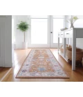 Dalyn Luxury Washable Hatay HY7 Orange 2'3" x 7'6" Runner Rug