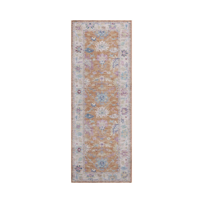 Dalyn Luxury Washable Hatay HY7 Orange 2'3" x 7'6" Runner Rug