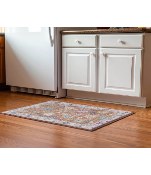 Dalyn Luxury Washable Hatay HY7 Orange 1'8" x 2'6" Rug