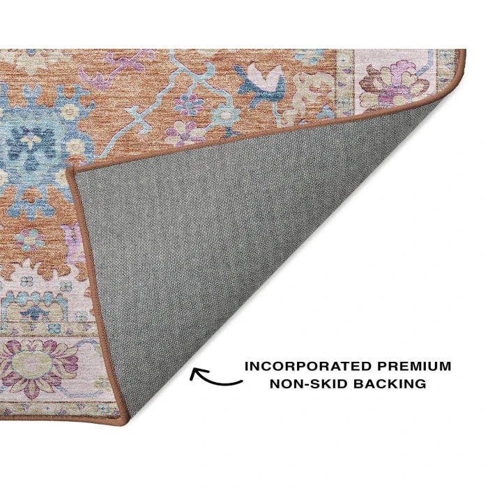 Dalyn Luxury Washable Hatay HY7 Orange 10' x 14' Rug