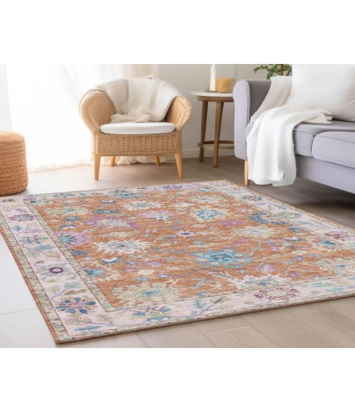 Dalyn Luxury Washable Hatay HY7 Orange 5' x 7'6" Rug