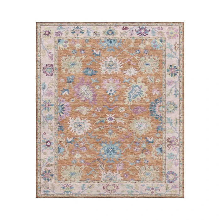 Dalyn Luxury Washable Hatay HY7 Orange 10' x 14' Rug