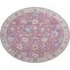 Dalyn Luxury Washable Hatay HY7 Pink 8' x 8' Round Rug