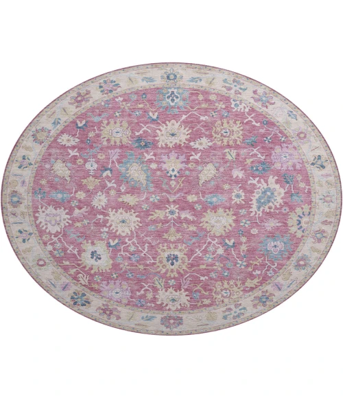 Dalyn Luxury Washable Hatay HY7 Pink 8' x 8' Round Rug